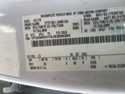 2018 Ford F-550 Chassis XL