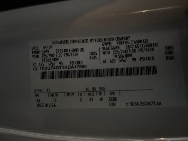 2019 Ford F-450 Chassis XL