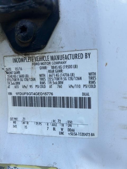 2016 Ford F-550 Chassis DRW