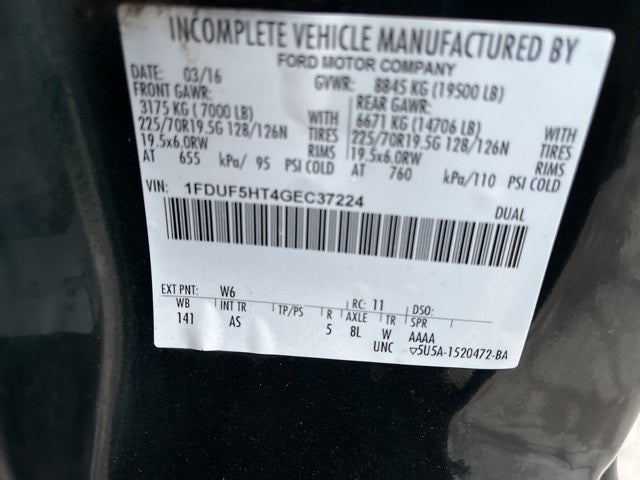 2016 Ford F-550 Chassis XL DRW