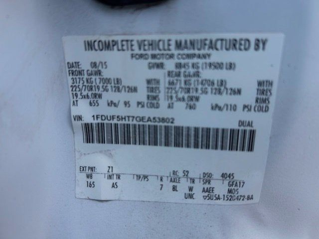 2016 Ford F-550 Chassis DRW