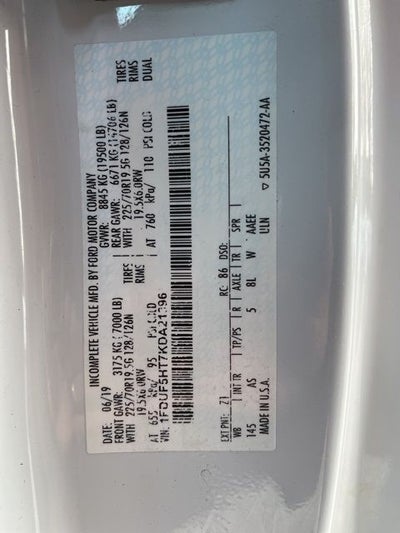 2019 Ford F-550 Chassis XL