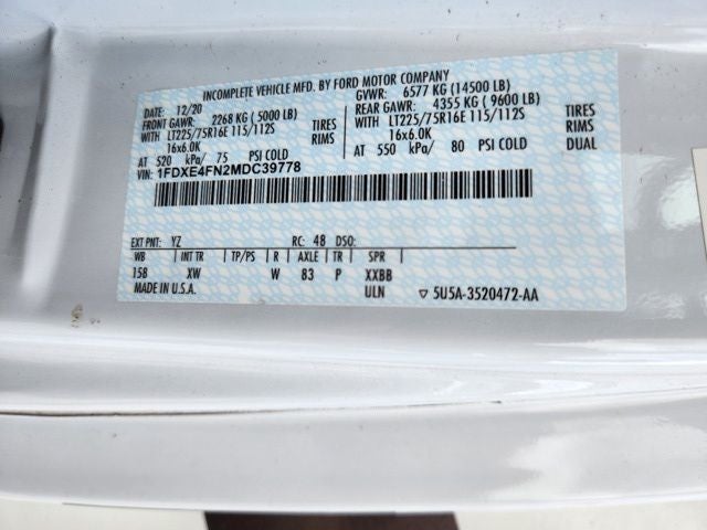 2021 Ford E-450 Cutaway Base