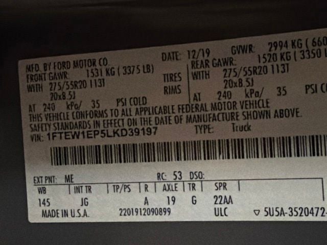 2020 Ford F-150 XL