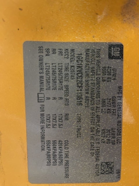 2012 Chevrolet Silverado 2500HD Work Truck