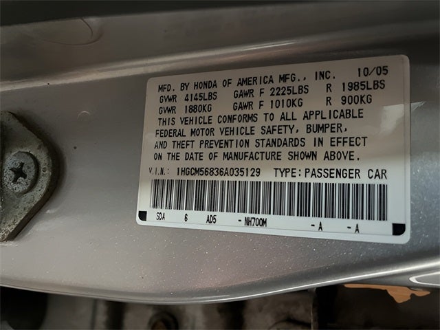 2006 Honda Accord 2.4 EX