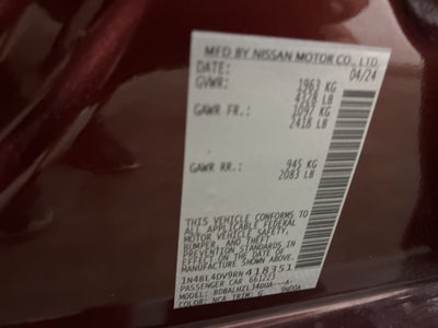 2024 Nissan Altima SV FWD