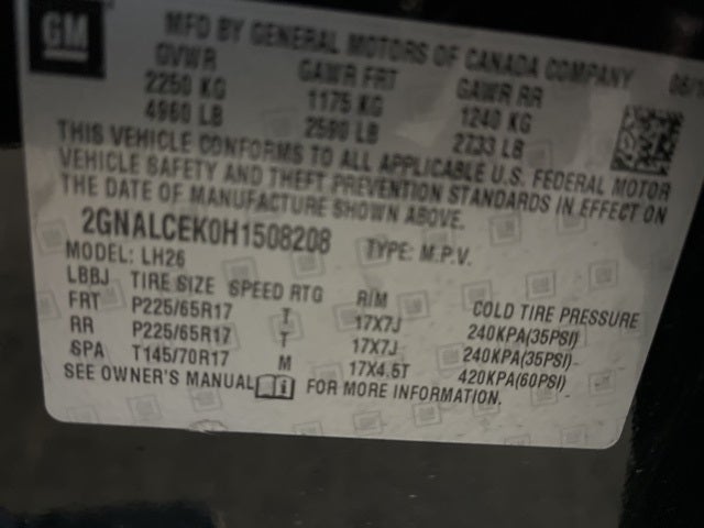 2017 Chevrolet Equinox LT