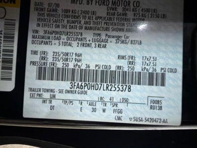 2020 Ford Fusion SE