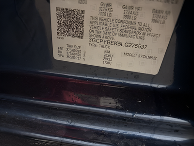 2020 Chevrolet Silverado 1500 4WD Crew Cab Short Bed Custom