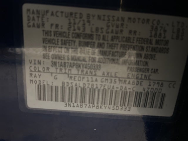 2019 Nissan Sentra SV