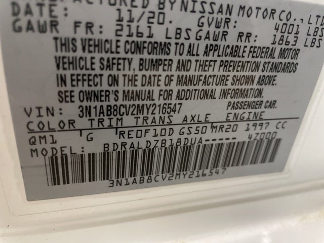 2021 Nissan Sentra SV Xtronic CVT