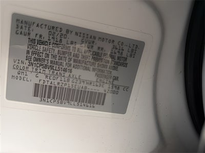 2020 Nissan Kicks S Xtronic CVT