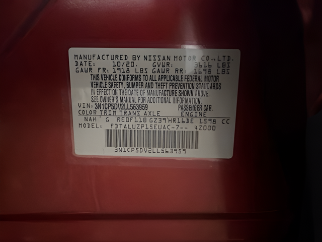 2020 Nissan Kicks SR Xtronic CVT