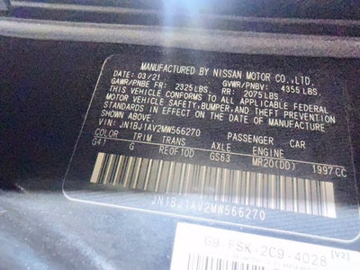 2021 Nissan Rogue Sport S FWD Xtronic CVT