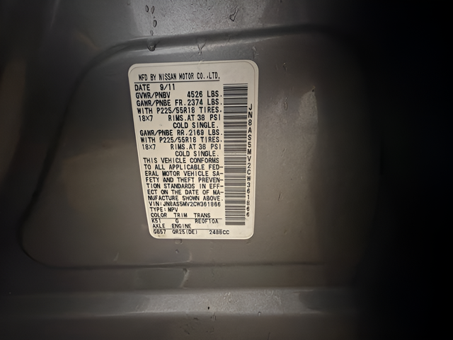 2012 Nissan Rogue SV w/SL Pkg