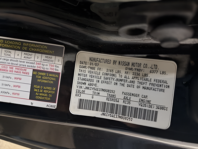 2007 INFINITI G35 Base