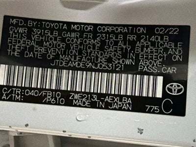 2022 Toyota Corolla Hybrid LE