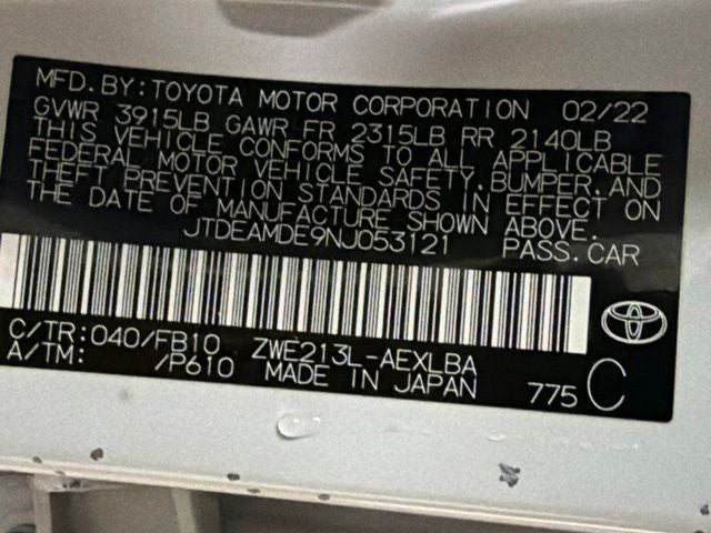 2022 Toyota Corolla Hybrid LE
