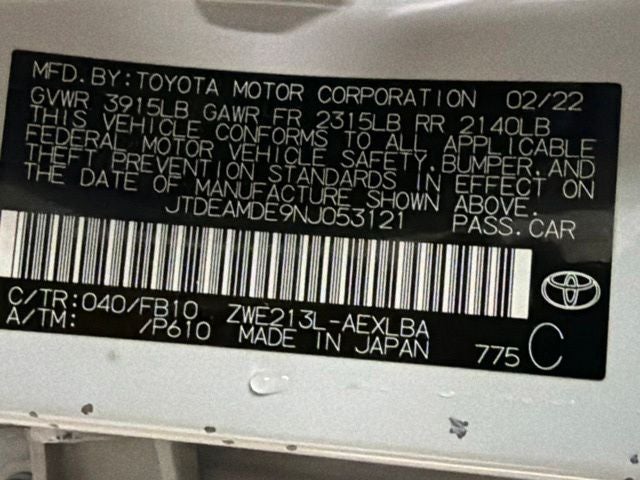 2022 Toyota Corolla Hybrid LE