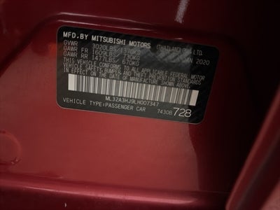 2020 Mitsubishi Mirage ES