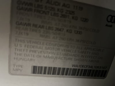 2020 Audi Q3 Premium 45 TFSI S line quattro Tiptronic