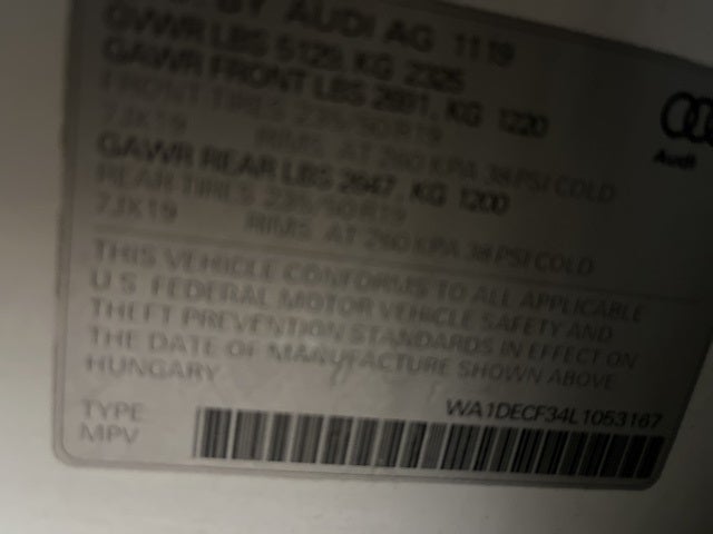 2020 Audi Q3 Premium 45 TFSI S line quattro Tiptronic